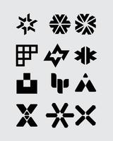 astratto logo attività commerciale forma elemento clip arte illustrazione vettore geometrico semplice moderno e chiaro