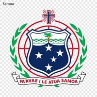 emblema di samoa vettore