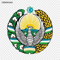 nazionale emblema o simbolo Uzbekistan vettore