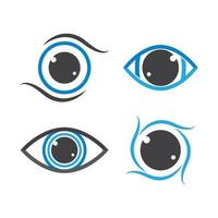 set di immagini del logo per la cura degli occhi vettore