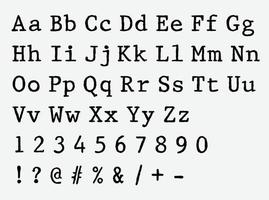 vettore macchina da scrivere font