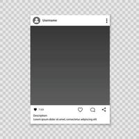 cornice per foto di social network vettore