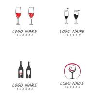 simbolo di vettore del logo del vino
