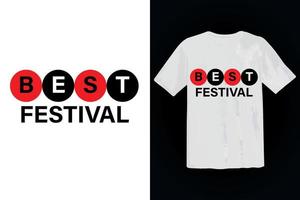 Festival tipografia t camicia design modello vettore modello illustrazione