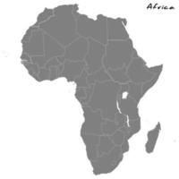 alto qualità carta geografica di Africa vettore