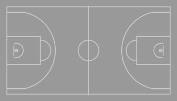 illustrazione vettoriale di campo da basket