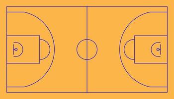 illustrazione vettoriale di campo da basket