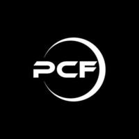 pcf lettera logo design nel illustrazione. vettore logo, calligrafia disegni per logo, manifesto, invito, eccetera.