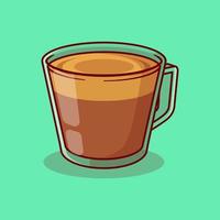 cappuccino caffè vettore illustrazione design nel un' trasparente bicchiere