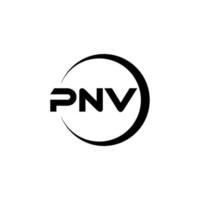 pnv lettera logo design nel illustrazione. vettore logo, calligrafia disegni per logo, manifesto, invito, eccetera.