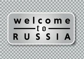 benvenuto per Russia Vintage ▾ metallo cartello su un' png sfondo, vettore illustrazione