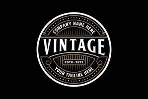 il giro Vintage ▾ retrò steampunk distintivo emblema etichetta francobollo logo design vettore