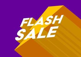 poster o flyer di vendita flash. modello di banner 3d di vendita flash. vettore