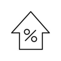 modificabile icona di crescita freccia per cento , vettore illustrazione isolato su bianca sfondo. utilizzando per presentazione, sito web o mobile App