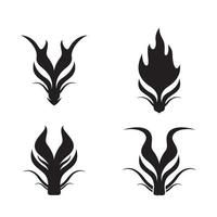 set di immagini del logo della testa del drago