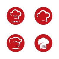 set di immagini del logo dello chef vettore