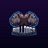 Bulldogs logo design vettore