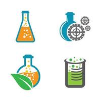 insieme dell'illustrazione di immagini del logo del laboratorio vettore