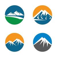 set di immagini del logo di montagna vettore