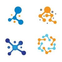 insieme di progettazione di logo della molecola vettore