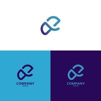 un' semplice e elegante lettera un' logo, con bellissimo leggero blu e bluastra viola pendenza colori. adatto per rafforzamento il tuo attività commerciale identità vettore