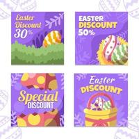 strumenti di marketing sconto speciale Pasqua colorati vettore