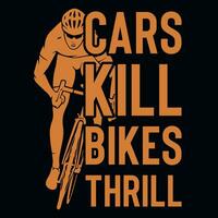 bicicletta equitazione bicicletta ciclista tipografico grafica maglietta design vettore