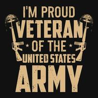 io sono orgoglioso veterano di il unito stati esercito maglietta design vettore