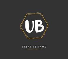 u B ub iniziale lettera grafia e firma logo. un' concetto grafia iniziale logo con modello elemento. vettore
