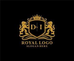 iniziale di lettera Leone reale lusso logo modello nel vettore arte per ristorante, regalità, boutique, bar, Hotel, araldico, gioielleria, moda e altro vettore illustrazione.