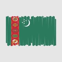turkmenistan bandiera spazzola vettore