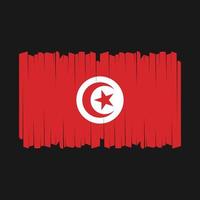 tunisia bandiera spazzola vettore