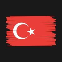 illustrazione della bandiera della Turchia vettore