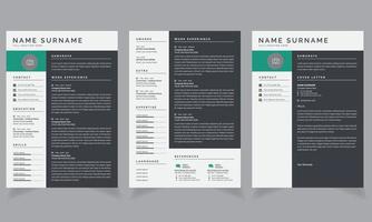 creativo curriculum vitae design modello e copertina lettera CV modello disposizione vettore