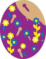 Pasqua primavera uovo viola clipart vettore