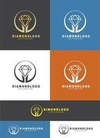 diamante logo design vettore arte eps