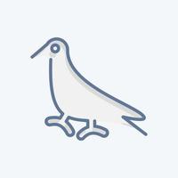 icona piccione. relazionato per domestico animali simbolo. semplice design modificabile. semplice illustrazione vettore