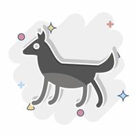 icona cane. relazionato per domestico animali simbolo. semplice design modificabile. semplice illustrazione vettore
