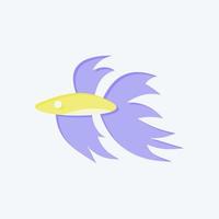 icona betta pesce. relazionato per domestico animali simbolo. semplice design modificabile. semplice illustrazione vettore