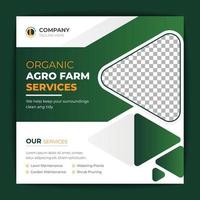 agricoltura e giardino servizio per sociale media inviare e bandiera design vettore