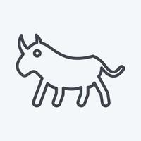 icona rinoceronte. relazionato per domestico animali simbolo. semplice design modificabile. semplice illustrazione vettore