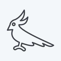icona cacatua. relazionato per domestico animali simbolo. semplice design modificabile. semplice illustrazione vettore