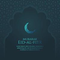 eid al-Fitr mubarak, Ramadan kareem, islamico Arabo stile saluto sfondo con mezzaluna Luna illustrazione vettore