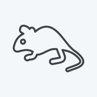 icona topo. relazionato per domestico animali simbolo. semplice design modificabile. semplice illustrazione vettore