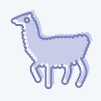 icona lama. relazionato per domestico animali simbolo. semplice design modificabile. semplice illustrazione vettore