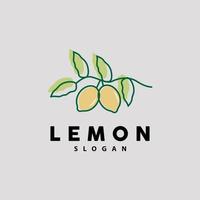 Limone logo, lussuoso elegante minimalista disegno, Limone fresco frutta vettore per succo, illustrazione modello icona