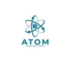 scientifico atomo logo, simbolo o icona vettore illustrazione.