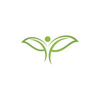foglia verde natura elemento logo vettoriale design