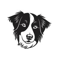confine collie cane, vettore concetto digitale arte, mano disegnato illustrazione