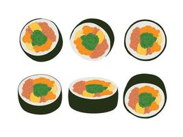 vettore mano disegnato piatto design coreano cibo illustrazione